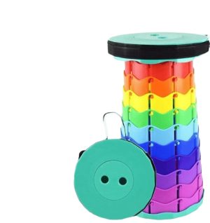 Heavy Duty Rainbow Foldable Outdoor Travel Telescopic Stool